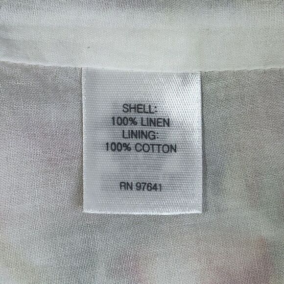 J. Jill Love Linen Pocket dress size XS Palm Frawn Leaves Beach Sleevele… - Picture 5 of 10